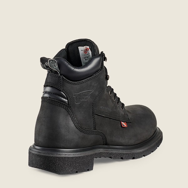 Mens Red Wing Dynaforce® - 6-inch Waterproof Toe - Safety Boots Black - QSB426751